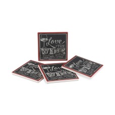 Thirstystone Love The Wine 4-pc. Coaster Set