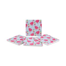 Thirstystone Party Flamingos 4-Pc. Coaster Set