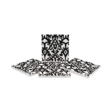 Thirstystone Samara Black Ikat 4-Pc. Coaster Set