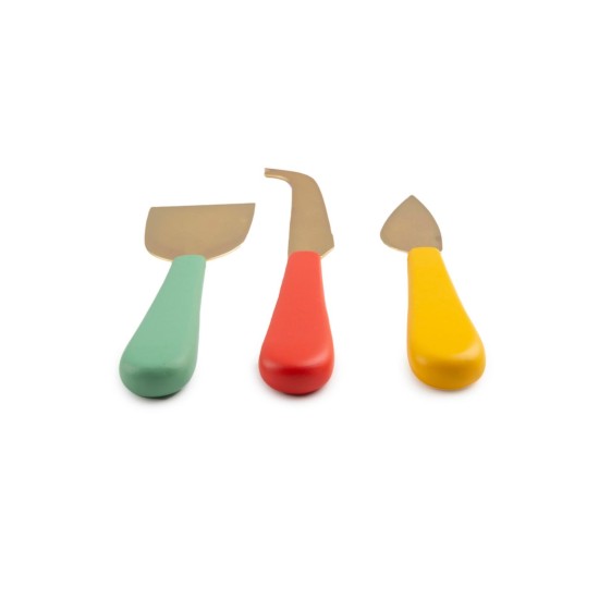  Tricolor Cheese Knives Set3 Multi