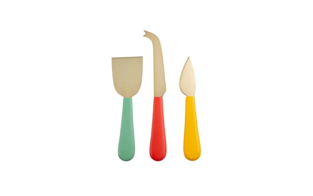  Tricolor Cheese Knives Set3 Multi