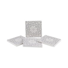 Thirstystone Woodblock Pattern 4-Pc. Coaster Set