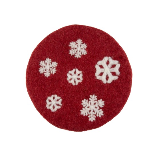  Wool Snowflakes Trivet