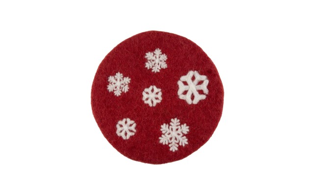  Wool Snowflakes Trivet