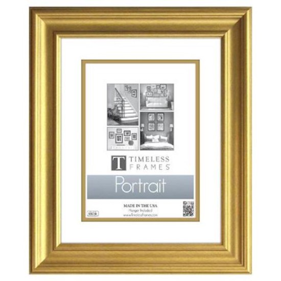 Timeless Expressions Lauren Portrait Wall Frame, Gold, 8×10