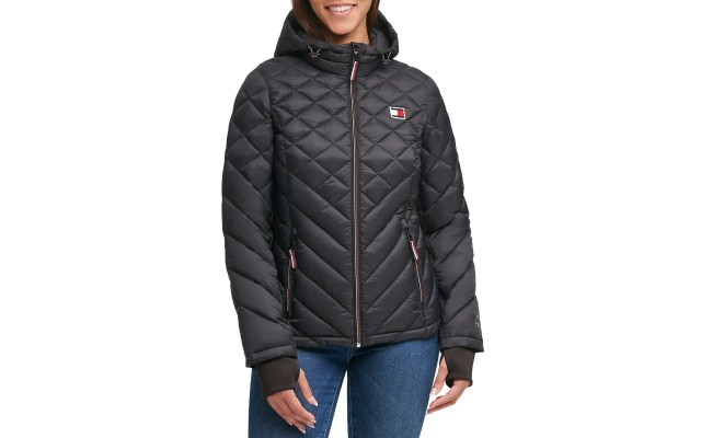  Ladies' Packable Jacket, Black, Large