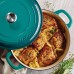  4-quart Oven Safe up to 450°F Covered Enameled Cast Iron Braiser, Teal
