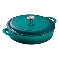 Tramontina 4-quart Oven Safe up to 450°F Covered Enameled Cast Iron Braiser