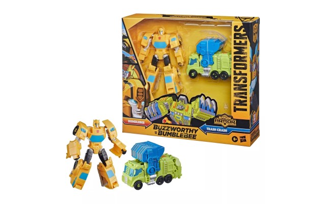  Buzzworthy Bumblebee Spark Armor Bumblebee & Trash Crash Elite Class Action Figure