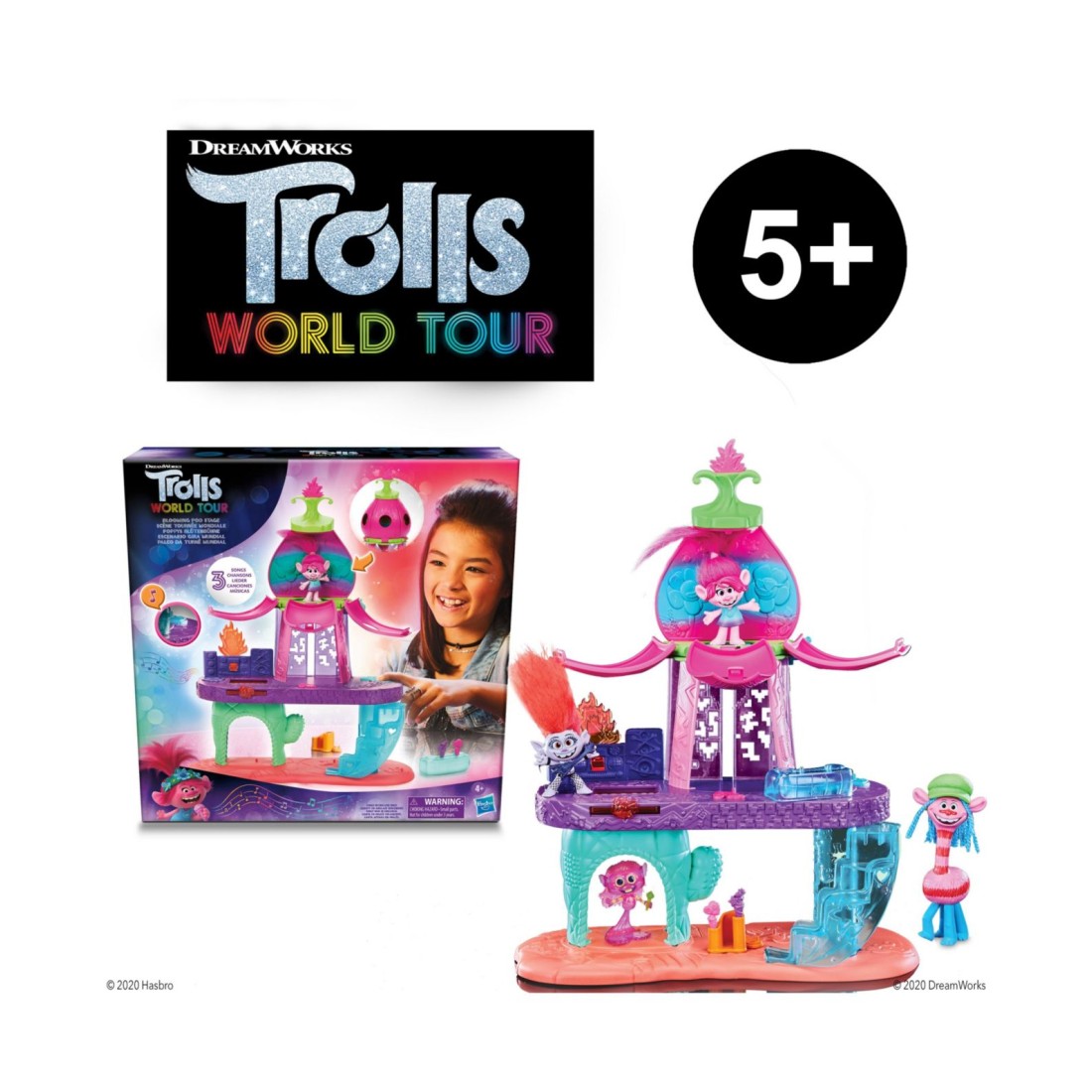 dreamworks trolls world tour blooming pod playset