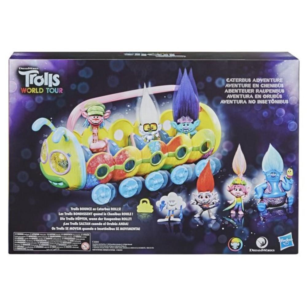 Trolls World Tour Caterbus Adventure, Includes 7 Action Figures and Bus