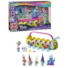 Trolls World Tour Caterbus Adventure, Includes 7 Action Figures and Bus