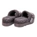  Ladies Oh Fluffita Adjustable Strap Sheepskin Slipper, Gray, 10