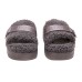  Ladies Oh Fluffita Adjustable Strap Sheepskin Slipper, Gray, 10