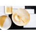  Two-Tone Glass White & Gold Cereal Bowl