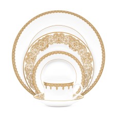 Waterford Lismore Lace Gold 5 Piece Place Setting