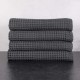  Mill & Thread Thread 4-Piece 100% Cotton Waffle Weave Bath Towel Set, 56” x 32”, Dark Gray
