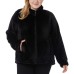  Ladies’ Soft Plush Jacket, Black, 2X