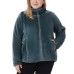 Ladies’ Soft Plush Jacket, Green, 2X