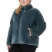  Ladies’ Soft Plush Jacket, Green, 2X