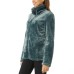  Ladies’ Soft Plush Jacket, Green, 2X