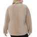  Ladies’ Soft Plush Jacket, Tan, 2X