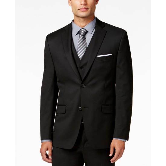  Men’s Stretch Performance Slim-Fit Suit Jacket , Black 46