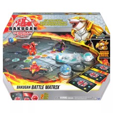 Bakugan Ultimate Battle Arena, 1 Bakugan Battle Matrix, 1 Exclusive Bakugan, 2 BakuCores, 1 Character Card, 1 Ability Card, 1 Bakugan Toy Battling Rules Sheet