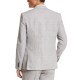  Men’s Slim-Fit Plaid Linen Suit Jacket, Gray 38