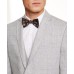  Men’s Slim-Fit Plaid Linen Suit Jacket, Gray 38