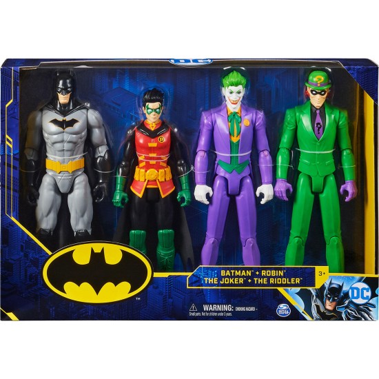 Batman 4-Pack Action Figures, Batma, Robin, The Joker, The Riddler