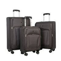 Berkley Jensen 3-Piece Expandable Spinner Luggage Set MS-1905, Gray