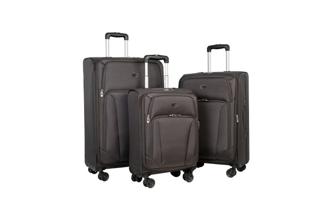  3-Piece Expandable Spinner Luggage Set MS-1905, Gray