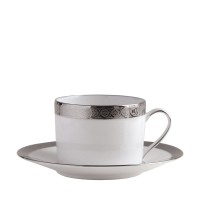 Bernardaud Torsade Teacup and Saucer, White