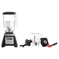 Blendtec Total Blender with WildSide Plus Jar with Gripper Lid & Twister Jar, Black