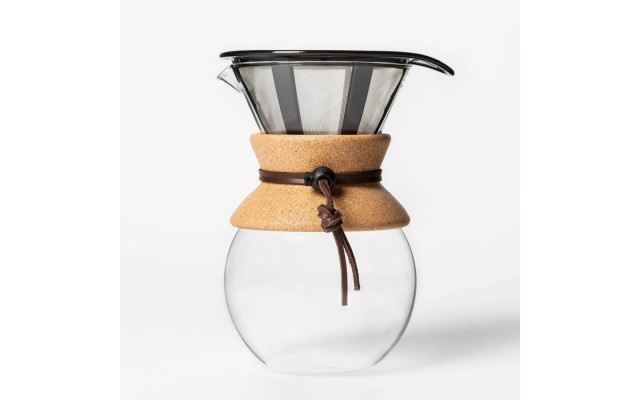  8 Cup / 34oz Pour Over Stainless Steel Filter Coffee Maker