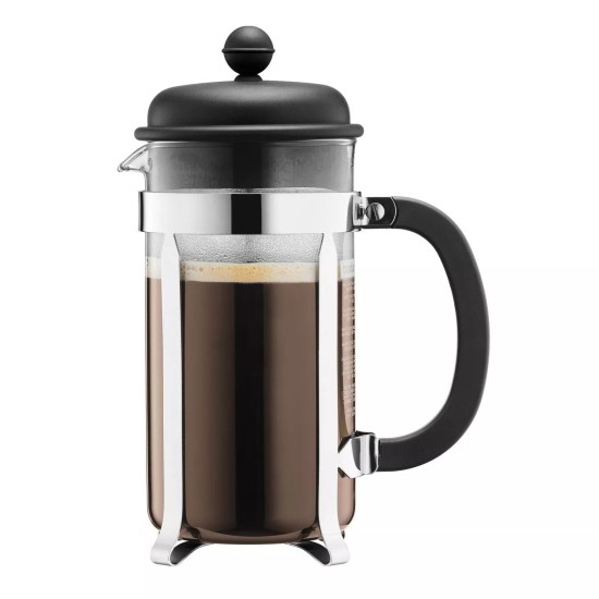  Caffettiera French Press Coffee Maker, 8 Cup, 1 Liter, 34oz with 2 Glas Mugs