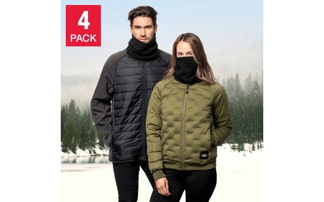  Primaloft 4-Pack Multifunctional Facemasks, Black