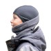  Youth Convertible 4-Way Stretch Primaloft® Brushed Microfleece Balaclava 2-Pack, Gray/Pink