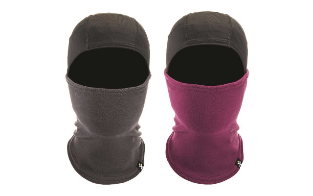  Youth Convertible 4-Way Stretch Primaloft® Brushed Microfleece Balaclava 2-Pack, Gray/Pink