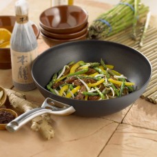 Calphalon Durable Hard Anodized 10.5” Nonstick Flat-Bottom Wok