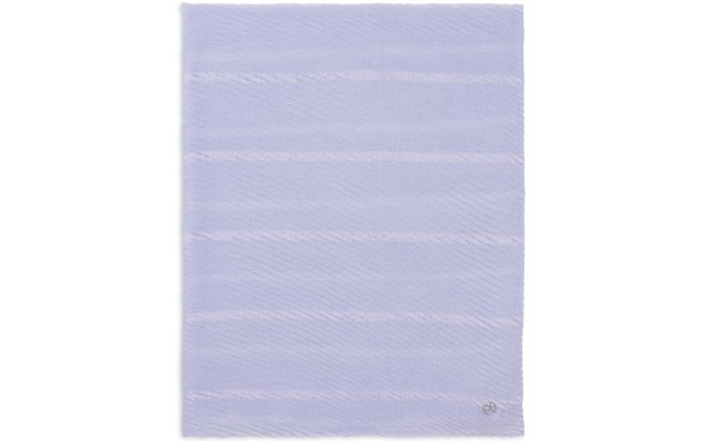  Satin Striped Pleated Scarf, Purple