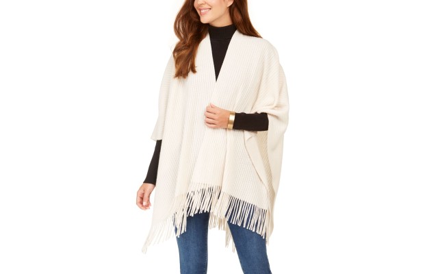  Basic Ribbed Knit Ruana
