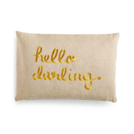  Hello, Darling Decorative Pillow Taupe One Size