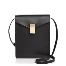 Celine Lefebure Olivia Leather Crossbody Handbag Purse (Black, Mini  )