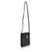  Olivia Leather Crossbody Handbag Purse (Black, Mini  )