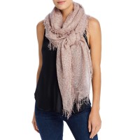 Chan Luu Metallic Snake Print Scarf, Pink