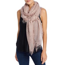 Chan Luu Metallic Snake Print Scarf, Pink