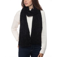 Charter Club Chenille Muffler Scarf, One Size, Black
