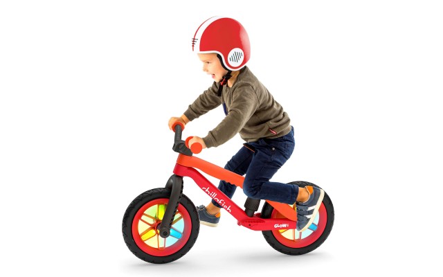  BMXie GLOW Lightweight Balance Bike, Light-Up Wheels, Airless Rubberskin Tires